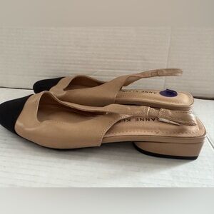 Anne Klein Tan and Black Flats